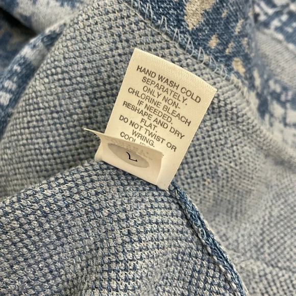 Purejill Indigo Blue Cardigan Jacket Patch Pockets Size SP - Picture 6 of 7